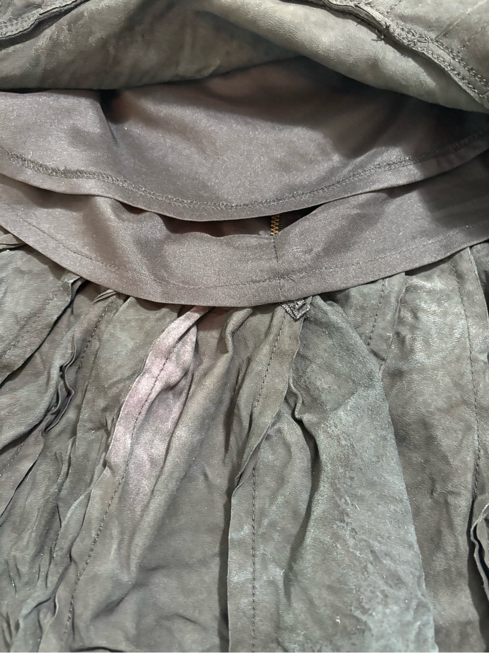 AllSaints Hitch Leather Mini Skirt • Black Mini Skirt - Picture 6 of 13